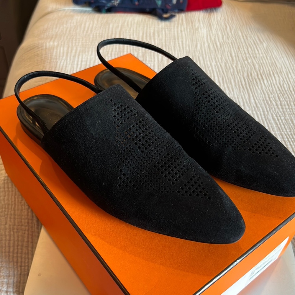 Hermés Suede Mules